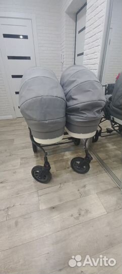 Коляска для двойни 3 в 1,mikado duet goldstar