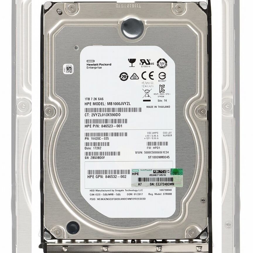 [846613-001] Жесткий Диск Hp 1tb 7200 Sas 3,5" Hdd 846613-001
