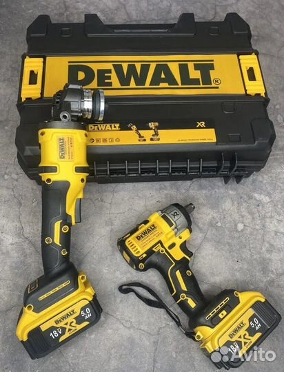 Новый набор DeWalt 2в1 Болгарка+Гайковерт 2 АКБ