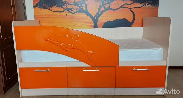 Детская кровать от 3 лет с бортиком бу