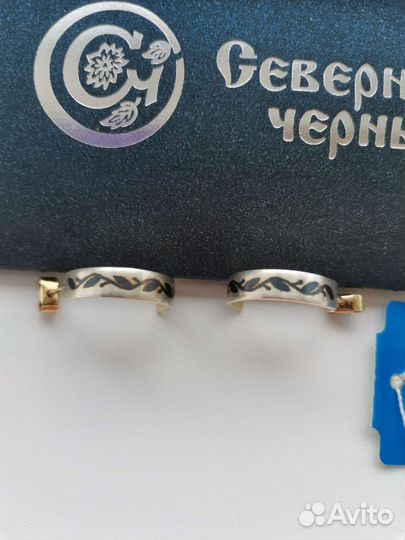 Серебряные серьги новые