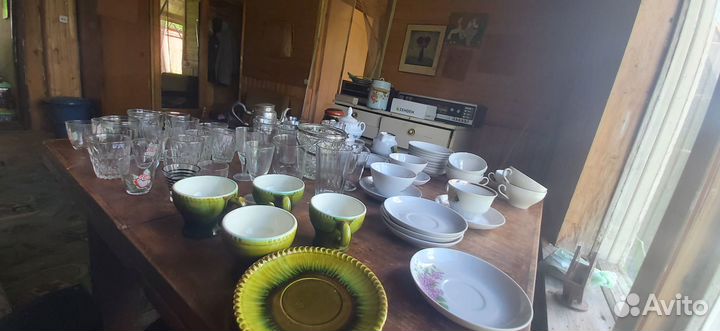 Чашки, блюда, конфетница