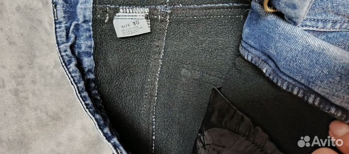 Джинсы с начесом на 146