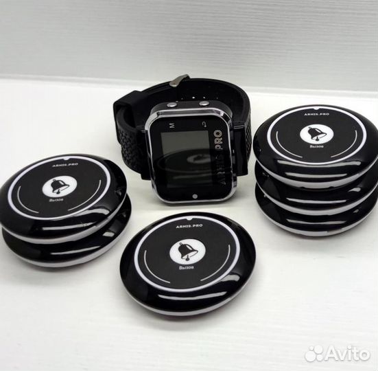 Комплект кнопка вызова официанта и пейджер