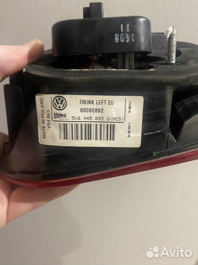 Задние фонари vw golf 6 (комплект)