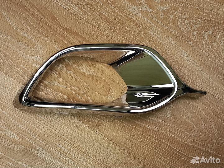 Накладка оправы туманки Renault Logan 2014- хром