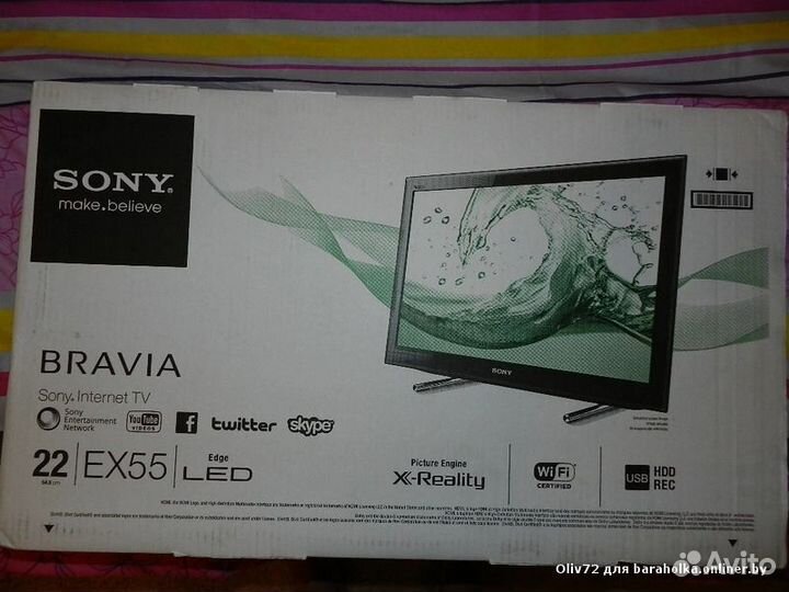 Sony, smart-TV, WI-FI, Bluetooth, HD, 22дюйма