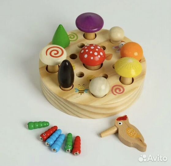 Магнитная рыбалка Грибочки и червячки