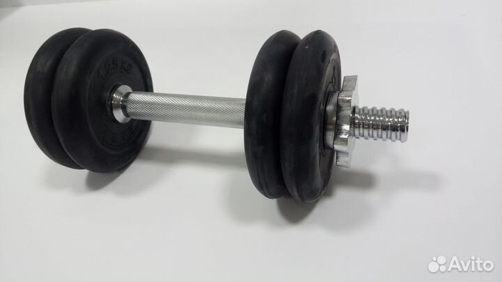 Гантель разборная 6,6 кг обрезиненные диски