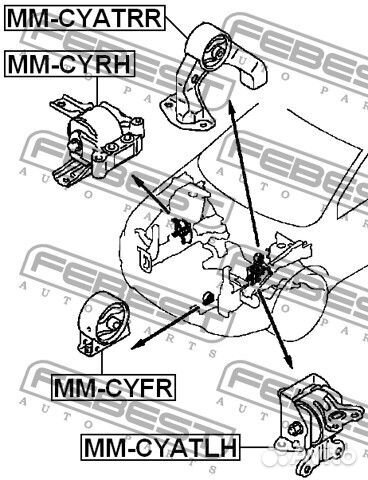 Подушка двигателя правая (гидравлическая)