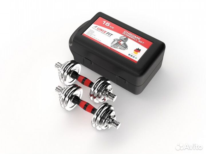 Набор гантелей unixfit в кейсе 20kg