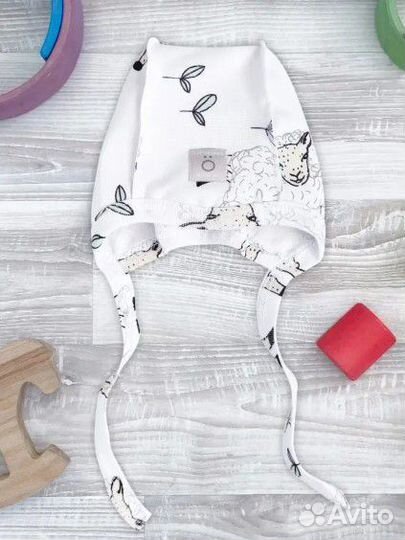 Шапочка чепчик mjolk Овечки 44-50