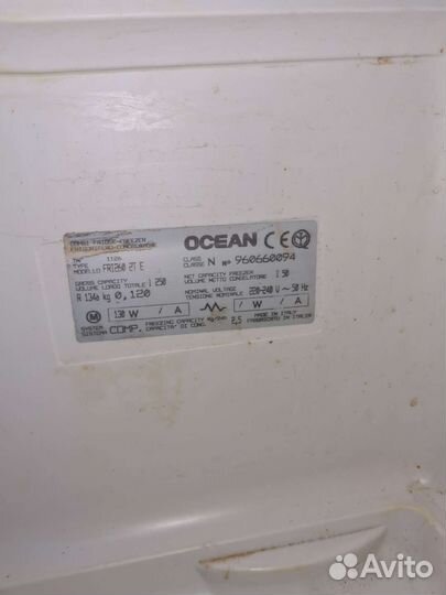 Встраиваемый холодильник ocean