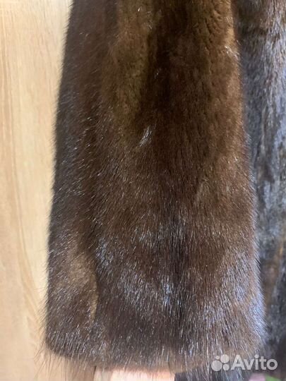 Шуба норковая с капюшоном