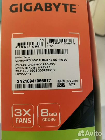 Видеокарта rtx 3060 ti