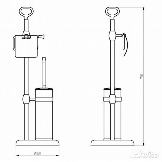 Стойка Migliore Fortuna 27742 бронза