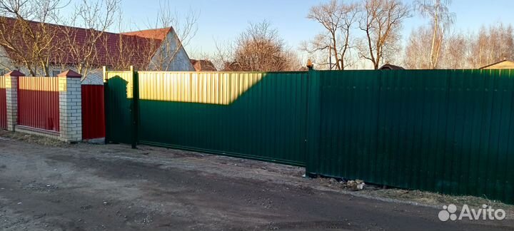 Откатные ворота с доставкой и установкой