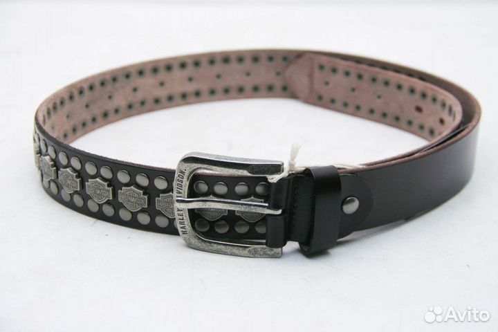 Ремень кожаный harley davidson hd/60 (чёрно-коричн