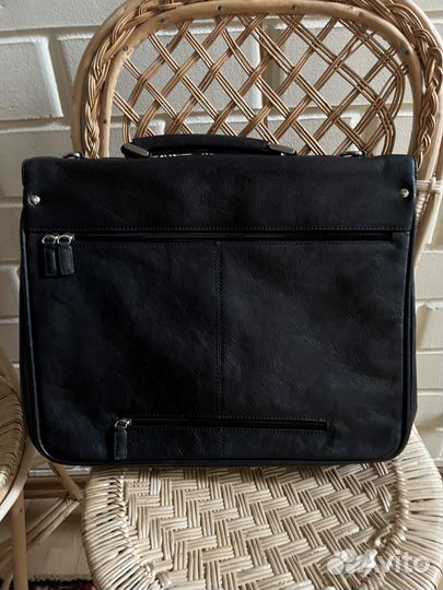 Мужской кожаный портфель новый италия