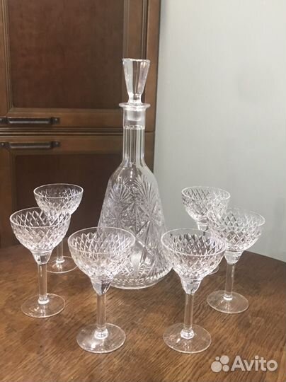 Графин, об'емные рюмки(6 шт.), Bohemia