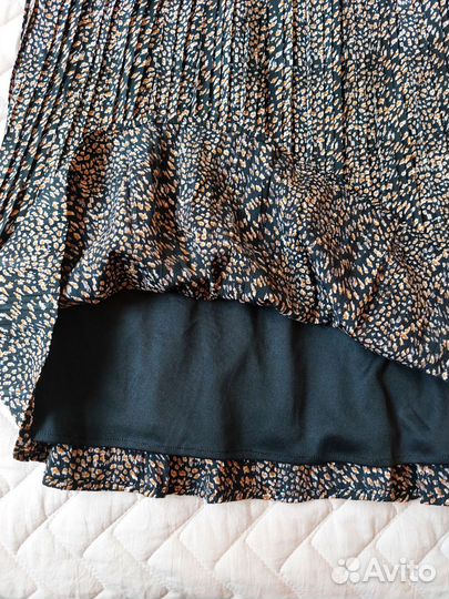 Юбка плиссе макси с подкладом