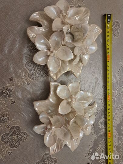 Подсвечники перламутровые керамика