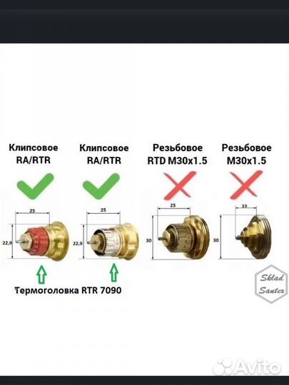 Терморегулятор Термоголовка Danfoss RTR 7090/2990