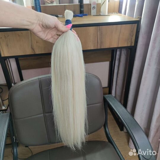 Волосы для наращивания 60 см блонд