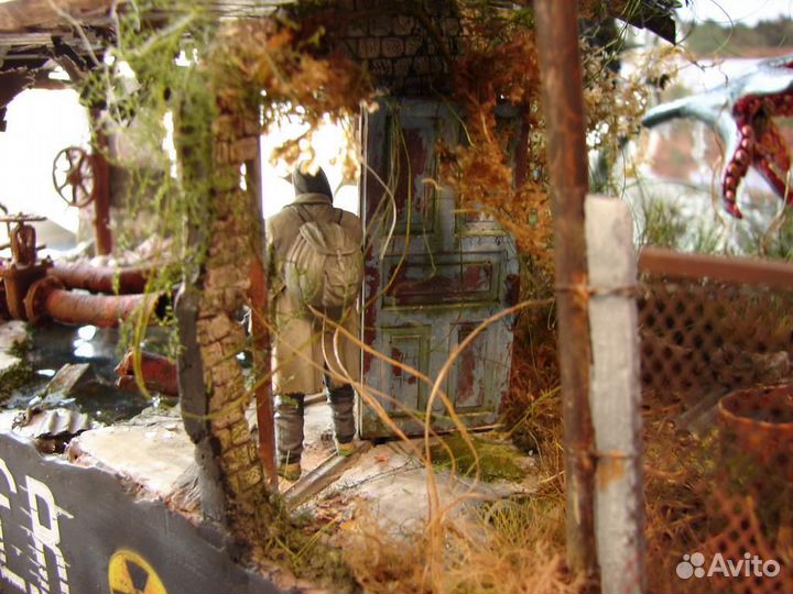 Модель танка Диорама stalker metro 2033