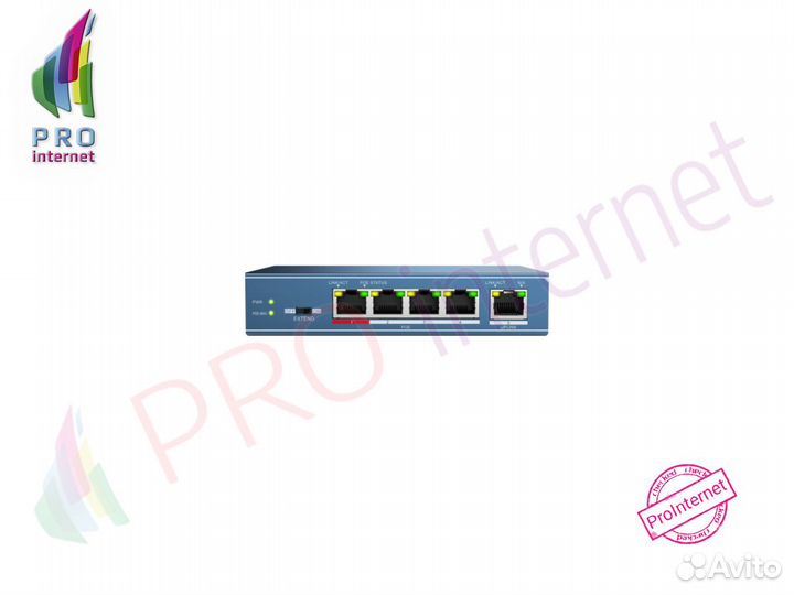 Коммутатор Poe HiWatch DS-S504P