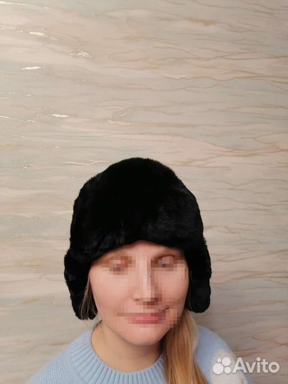 Шапка ушанка из кролика