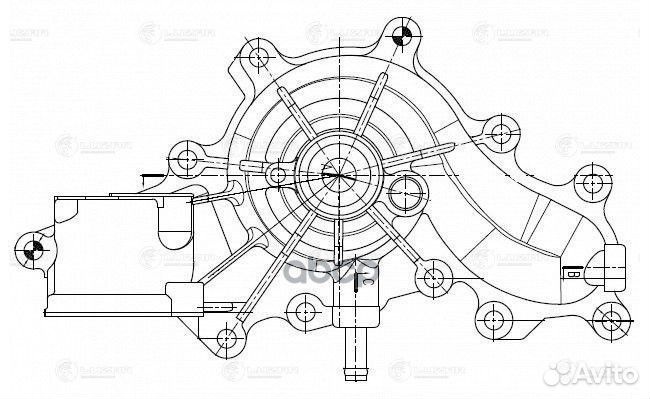 Насос водяной toyota LC200 4,5D 07