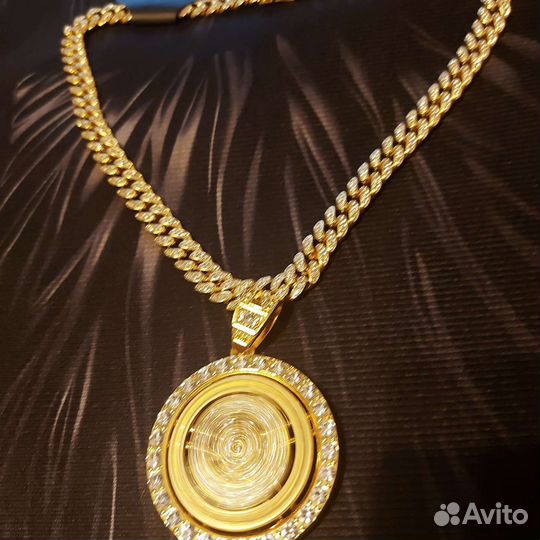 Кубинская цепь с подвеской доллара