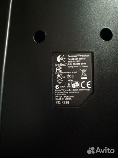 Тренажёр руль педали Logitech Formula TM