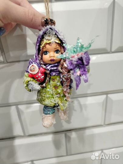 Ватные елочные игрушки