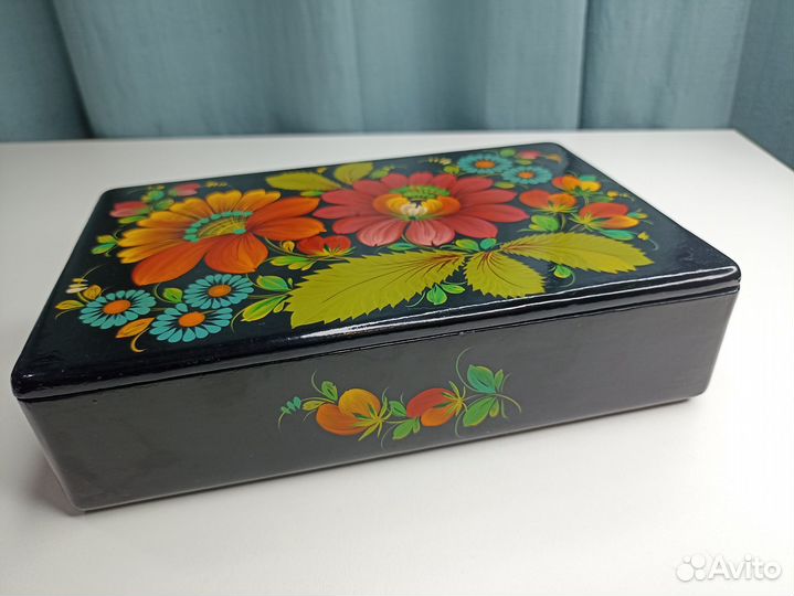 Шкатулка дерево Петриковская роспись