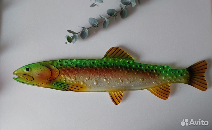 Блюдо Рыба цветное стекло