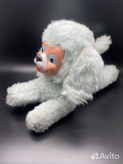 Мягкая игрушка собака резиновая морда ГДР СССР