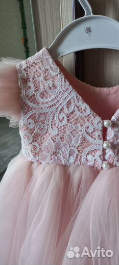 Платье для девочки нарядное 80-86 как новое