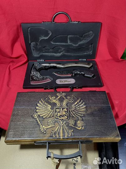 Набор подарочный топор + нож