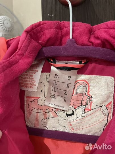Куртка adidas для девочки 7-8 лет