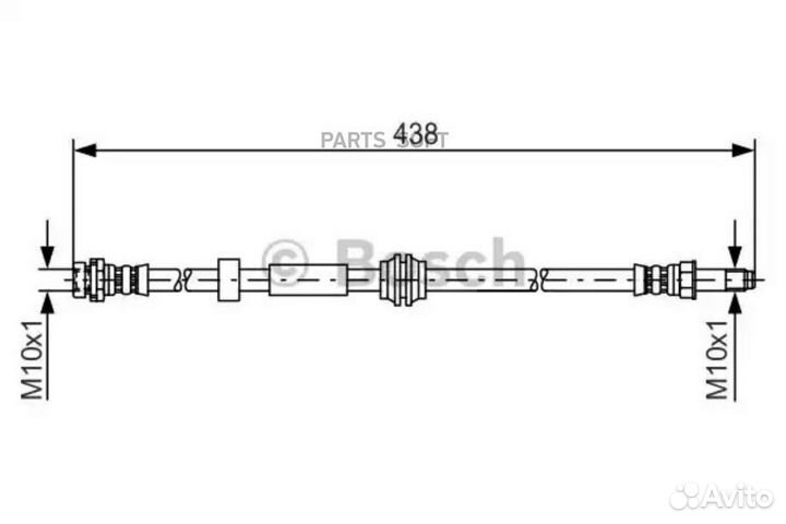 Bosch 1987476181 1 987 476 181 шланг торм. перед.\