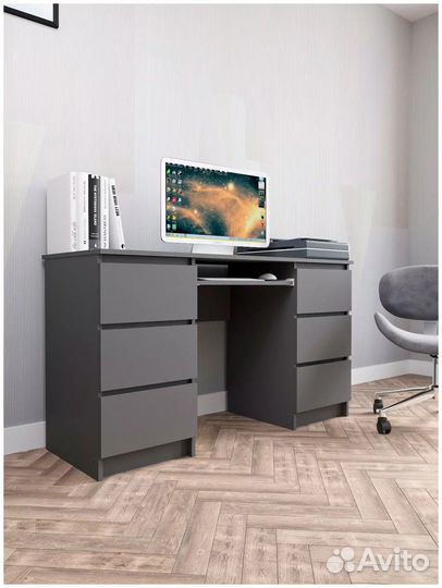 Челси стол компьютерный 6 ящиков