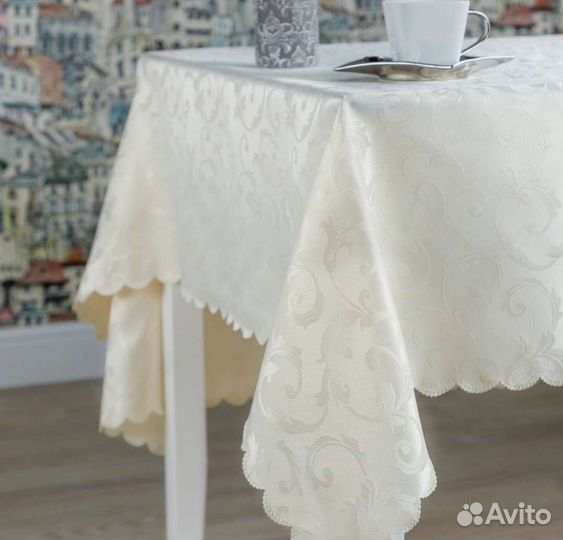 Скатерть 150 на 220, цвет серый, новая, в упаковке