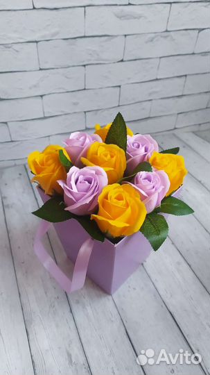 Букет из мыльных роз