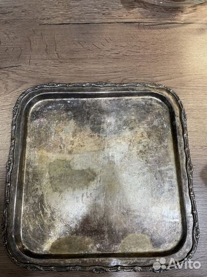 Поднос металлический прямоугольный