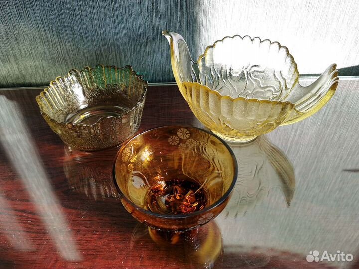 Цветное стекло посуда СССР винтаж, разные предметы