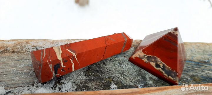 Красная Яшма Пирамидка Кристалл Камень Подарок