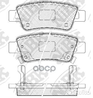 Колодки тормозные дисковые зад PN8809 NiBK