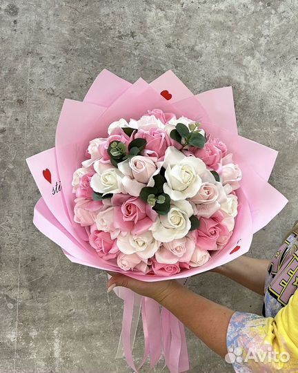 Букет из мыльных роз букет из мыла подарок